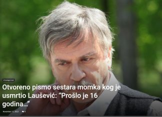 Otvoreno pismo sestara momka kog je usmrtio Laušević: “Prošlo je 16 godina…”