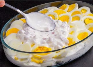 Salata sa jogurtom, šunkom i jajima