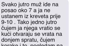 “Moj muž je jutros oko sedam sati otišao na posao.” ….