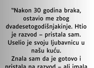 “Nakon 30 godina braka, ostavio me zbog dvadesetogodišnjakinje…”