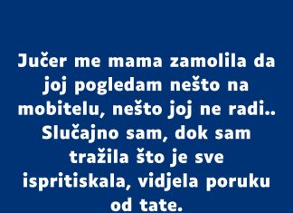 “Jučer me mama zamolila da joj pogledam nešto na mobitelu…”