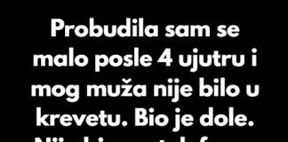 “Kada sam se probudila oko 4 mog supruga nije bilo u krevetu….”