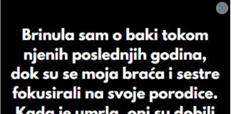 “Brinula sam o baki tokom njenih poslednjih godina…”