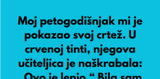 “Moj petogodišnjak mi je pokazao svoj crtež…”