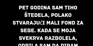 Odbila sam da pomognem bolesnoj svekrvi — sada mi muž ne može oprostiti.