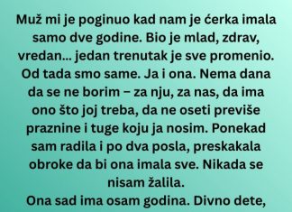 „Muž mi je stradao mlad – a juče me ćerka rasplakala jednom rečenicom“