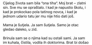 “Kad je otac umro, svi su mislili da će kuća pripasti bratu. A onda je advokat pročitao pismo koje je sve promijenilo.”