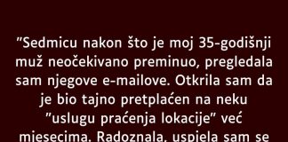 “Sedmicu nakon što je moj 35-godišnji muž neočekivano preminuo…”