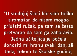 “U srednjoj školi bio sam toliko siromašan da nisam mogao”