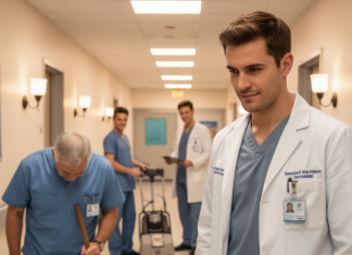 Pored kreveta njegovog oca