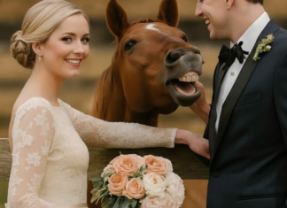 Tokom svadbenog fotografisanja, moj konj je iznenada počeo da rže kad je video mog verenika, a zatim ga je ugrizao — tek kasnije sam shvatila zašto…