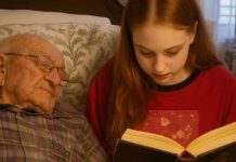 Devojčica je glasno čitala slepom dedi — i pronašla pismo sakriveno 60 godina.