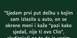 “Sjedam prvi put dečku s kojim sam izlazila u auto…”