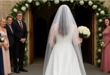 Tokom vjenčanja, mladenkin pas je iznenada zubima uhvatio rub njene haljine i nije joj dozvolio da prođe prolazom.