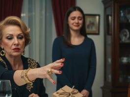 Svekrva je na ručku ismejala snajkin ‘jeftini’ poklon i bacila ga: Kada je videla šta je zapravo u kutiji, shvatila je da je snajka prodala jedinu uspomenu na svoje roditelje da bi to kupila.