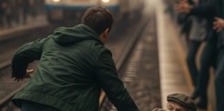 Muškarac je skočio na šine da spasi putnika koji je pao — i cijela stanica je zadržala dah!