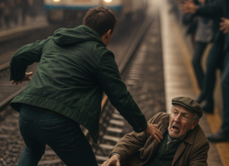 Muškarac je skočio na šine da spasi putnika koji je pao — i cijela stanica je zadržala dah!