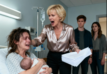 Upravo je rodila – njezini svekar i svekrva predali su joj papire za razvod… Ne znajući da je tajna milijarderka…