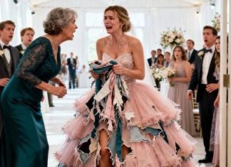 Pred Dvesto bogatih gostiju, pocepali su joj haljinu, optužili je da je uzela ono što nije njeno, i isterali je kao da nije važna — Ali kada je šapnula, „Tata… trebaš mi,“ porodica koja je pokušala da je slomi konačno je otkrila istinu o tome ko ona zaista jeste…