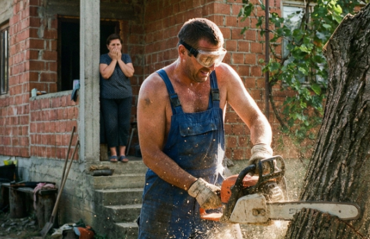 Komšija posekao orah dok je deda bio u bolnici