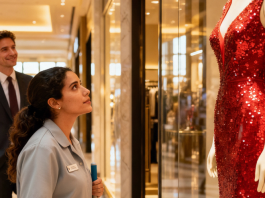 Nakon 7 godina od razvoda, pronašao je svoju bivšu ženu kako radi kao čistačica, tiho gledajući haljinu vrednu milion dolara iza izloga.