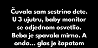 “Čuvala sam sestrino dete. U 3 ujutru, baby monitor se odjednom upalio…”