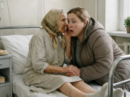 Moj muž je ležao u bolnici sa slomljenom nogom, a u susjednoj sobi bila je starija žena sa istom povredom. Postalo mi je žao nje, pa sam počela donositi hranu tri puta dnevno 😢 Prije otpusta, starica me iznenada uhvatila za ruku i tiho mi šapnula nešto što me šokiralo 😨😱