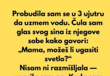 Probudila sam se u 3 ujutru da uzmem vodu i čula sam…