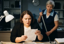 Zakasnila sam na poslu. Čistačica me čudno gledala, a zatim je tiho stavila na moj sto poruku: “Kada kreneš kući – spusti se po požarnoj stepenici!” Poslušala sam je i bila šokirana onim što sam tamo videla… 😲😲😲