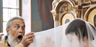 Tijekom vjenčanja, kada je mladoženja podigao veo mladenke, svećenik je odjednom oštro rekao: „Ceremoniju treba prekinuti“😕