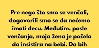 Moja žena mi je ponosno rekla da je trudna, ali nema pojma da sam uradio vazektomiju.