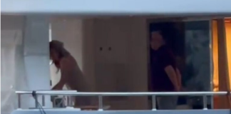 Melinu muž milioner gađao peškirom: Pojavio se šok snimak sa jahte nakon glamuroznog slavlja (Video)