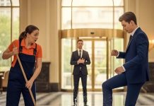 Sin direktora hotela ponižavao je ženu koja je čistila pod, ne sluteći šta će se dogoditi potom.