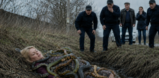Ženu koja je ležala u kanalu obavijale su zmije. Čak su se i policajci bojali prići bliže. A trenutak kasnije svi su ostali šokirani onim što su vidjeli….😲😲😲