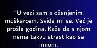 “U tajnoj vezi sam sa ozenjenim muskarcem a onda mi se javila njegova jadna zena…” “U tajnoj vezi sam sa ozenjenim muskarcem a onda mi se javila njegova jadna zena…” - featured image
