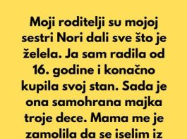 Apsolutno odbijam da se odreknem svog stana zbog svoje sestre i njene troje dece.