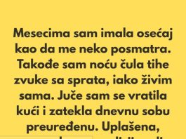 „Poslednjih nekoliko meseci imala sam osećaj kao da me neko posmatra.”
