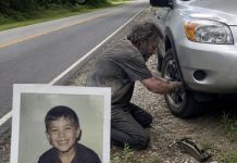 Osamnaest godina nakon što je moj sin nestao, beskućnik mi je promijenio probušenu gumu na Ruti 9… Ali ono što je ostavio u mom automobilu potpuno me slomilo