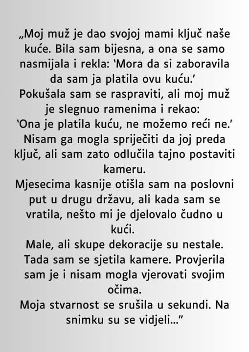 „Moj muž je dao svojoj mami ključ naše kuće…” - featured image „Moj muž je dao svojoj mami ključ naše kuće…” - featured image