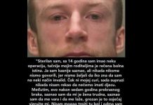 “Sa 14 godina sam imao neku operaciju