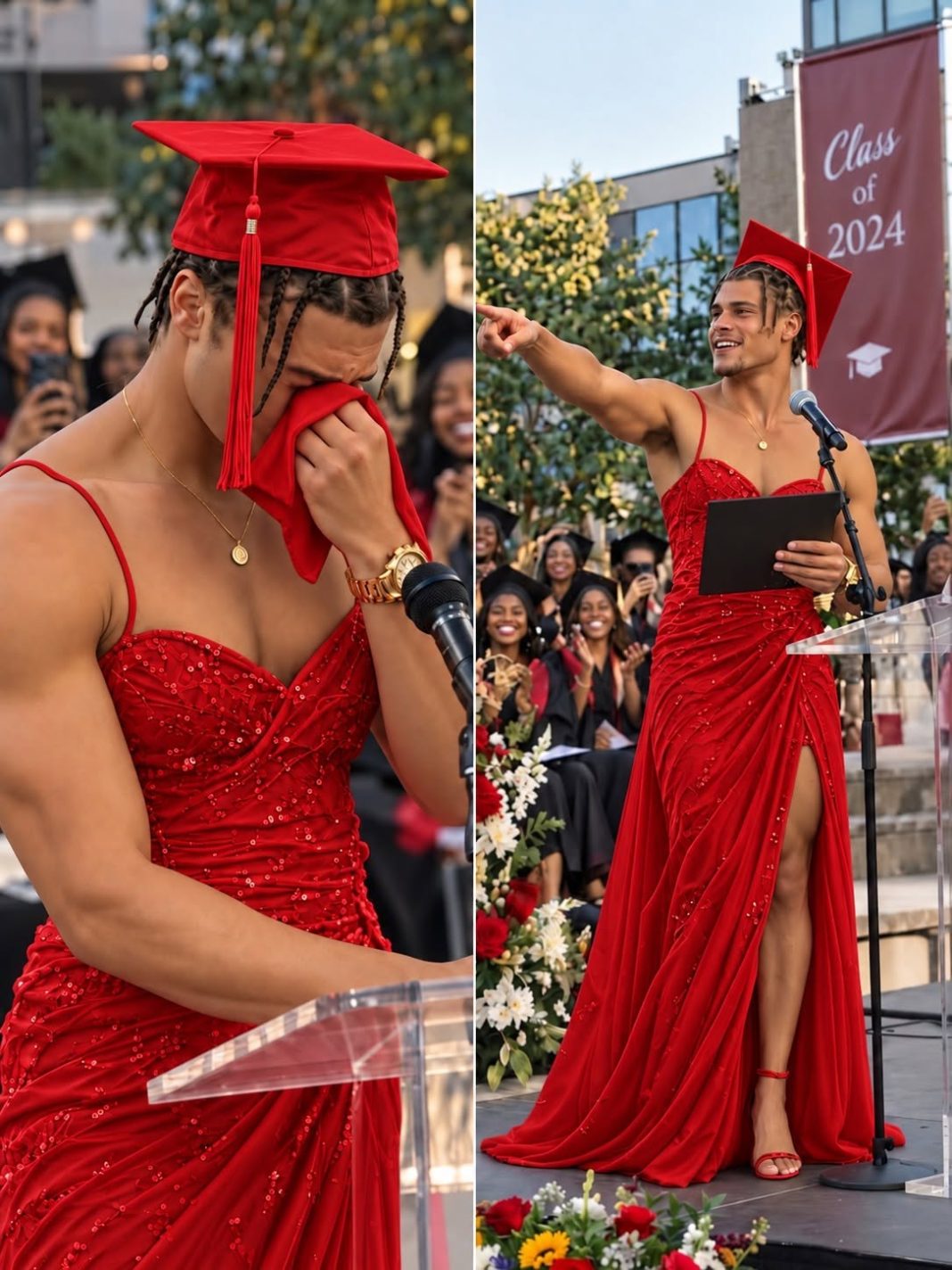 Moj sin prešao je preko pozornice na dodjeli diploma odjeven u jarko crvenu haljinu dok su mu se stotine ljudi smijale. Ja sam bila jedina osoba u dvorani koja je znala zašto. - featured image