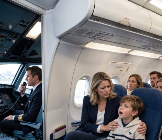 Sin i ja potajno smo se ukrcali na let kojim je upravljao moj muž kako bismo ga iznenadili — sve dok preko razglasa nije rekao nešto što nam je izbrisalo osmijehe s lica