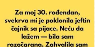 „Za moj 30. Rođendan svekrva mi je poklonila jeftin čajnik – A ispostavilo se da je bio vrijedniji nego što sam mislila“