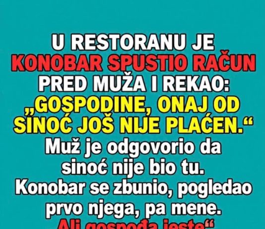 Račun od sinoć