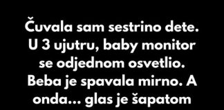 “Čuvala sam sestrino dete. U 3 ujutru, baby monitor se odjednom upalio…”